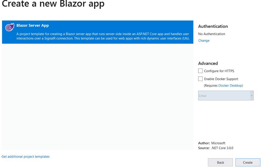 Create a new blazor
